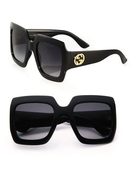 gucci 54mm oversized square sunglasses.